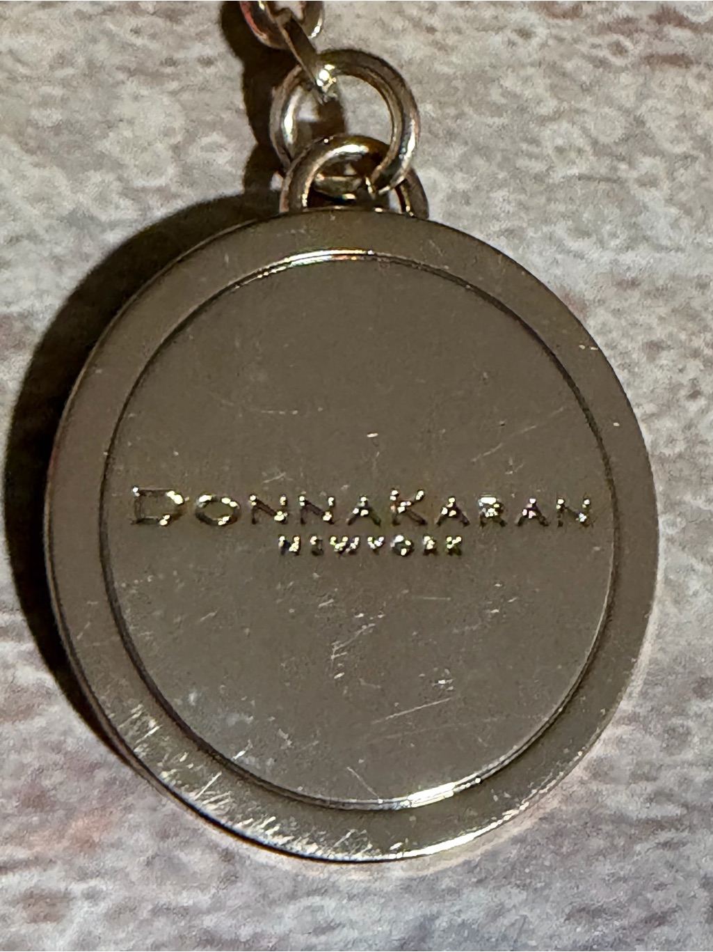 Donna Karan Gold-Tone Round Logo Key Fob — image 2 of 8